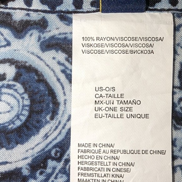 Polo Ralph Lauren | Blue & White Tassel Kimono Swim Cover Up |  One Size - Picture 11 of 14